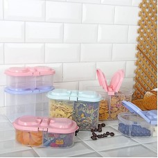 2 Bölmeli Saklama ve Erzak Kabı 1200 ML