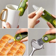 3 Fonksiyonlu Çok Amaçlı  Temizlik Fırçası Mutfak-Banyo-Araç- Klavye -Pencere Oluk Temizlik Fırçası