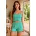Crop Takım - Askılı Crop Takım Likralı Turkuaz (L)