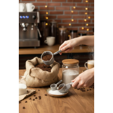 Ölçü Kaşığı Şeker Kahve Un Erzak Ölçü Kaşığı - 3 lü Ölçü Kaşığı