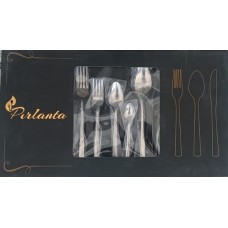 Pırlanta 30 Parça 6 Kişilik Çatal Kaşık Takımı 30 Parça Kutulu Hediyelik Çeyizlik Takım
