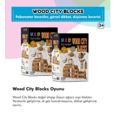 Wood City Blocks Ahşap Şehir Blokları (Kayın Ağacı)