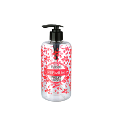 Şeffaf Sıvı Sabunluk Yuvarlak Plastik Pompalı 500 ML