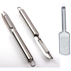 Soyacak ve Rende 2li Set Paslanmaz Çelik İnox